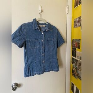 Sonoma Jean Company Denim Button-Up Short Sleeve Shirt
